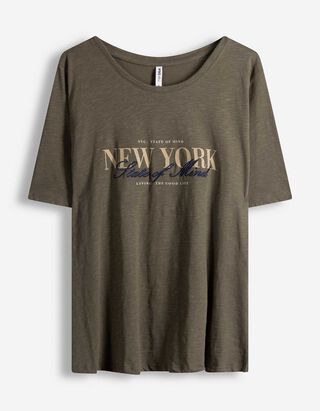 T-Shirt - Stickereien - dunkelgr&uuml;n