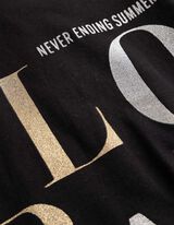 Tričko - Třpytiv&yacute; potisk - cern&aacute;