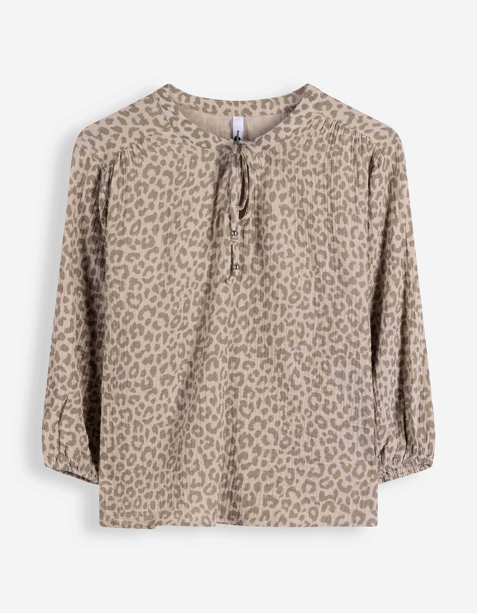 Blouse - Imprim&eacute; all-over - beige