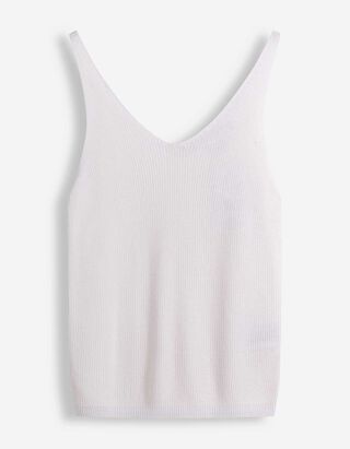 Stricktop - V-Ausschnitt - wei&szlig;