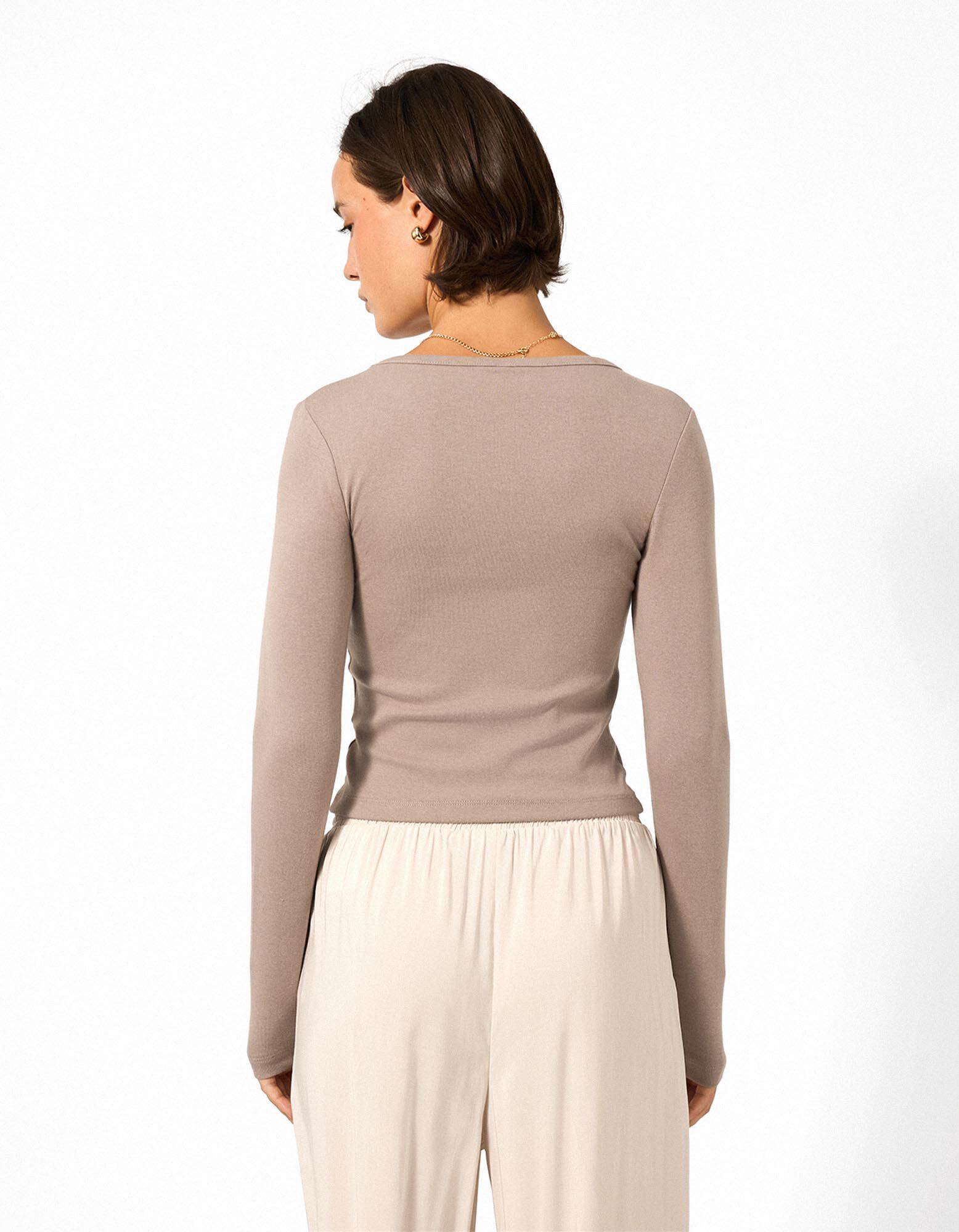 Cropped Shirt - Cropped - Braun