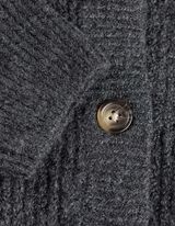 Cardigan - Structură cu nervuri - Gri