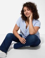 Džínsy - Šikmé vrecká - tmavomodra