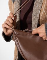 Tasche - Lederoptik - dunkelbraun