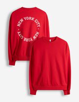 Sweatshirt - R&uuml;ckenprint - rot