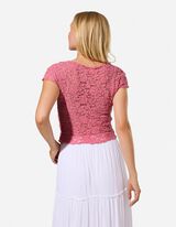 T-shirt - Geschulpte zoom - Lichtroze