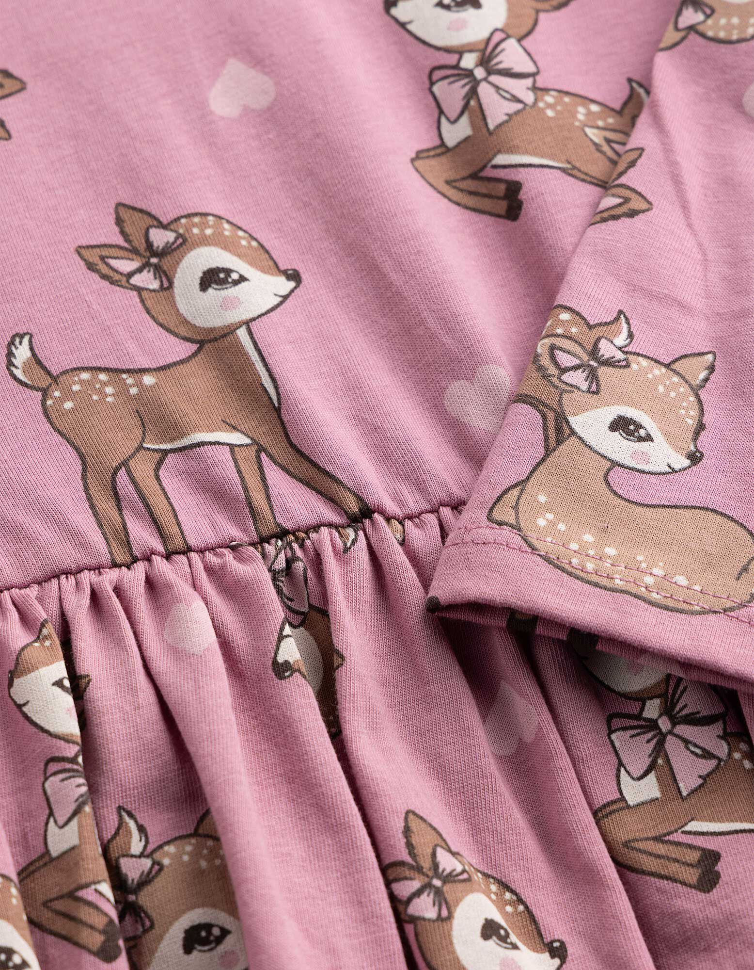 Kleid - Allover-Print - Lila