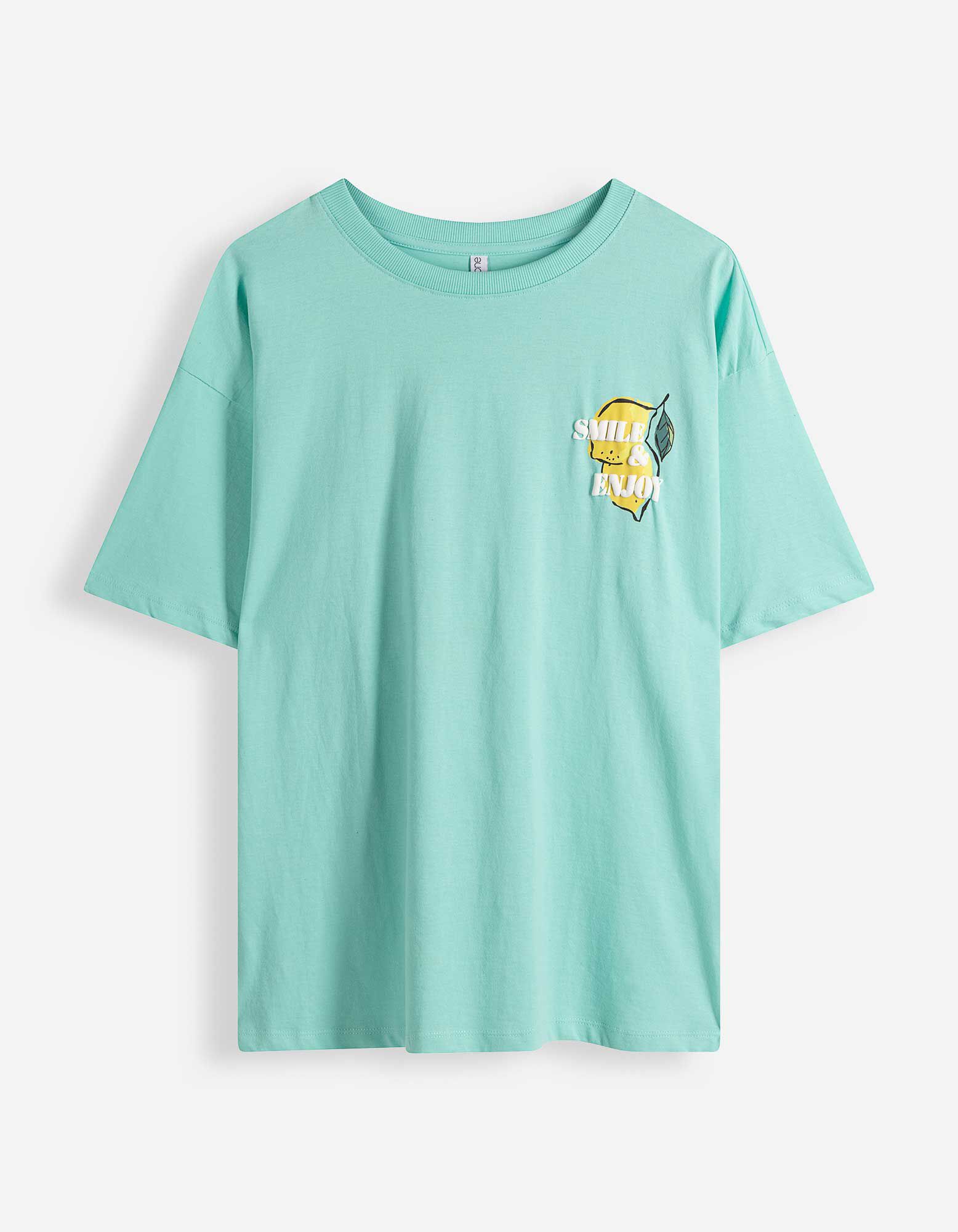 T-shirt - Impronta sul retro - Menta