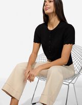 Culotte - High Waist - wei&szlig;