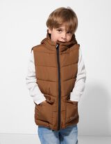 Steppweste - Aufgesetze Taschen - braun