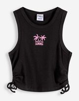 Top - Cut-Outs - schwarz