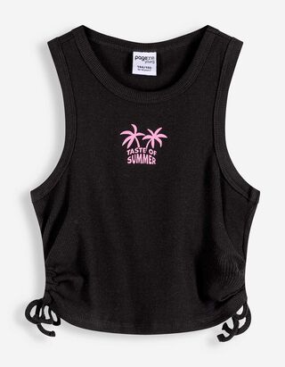 Top - Cut-Outs - schwarz