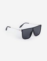 Sonnenbrille - Metallic-Details - schwarz