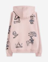 Sweatshirt - Allover-Print - rosa