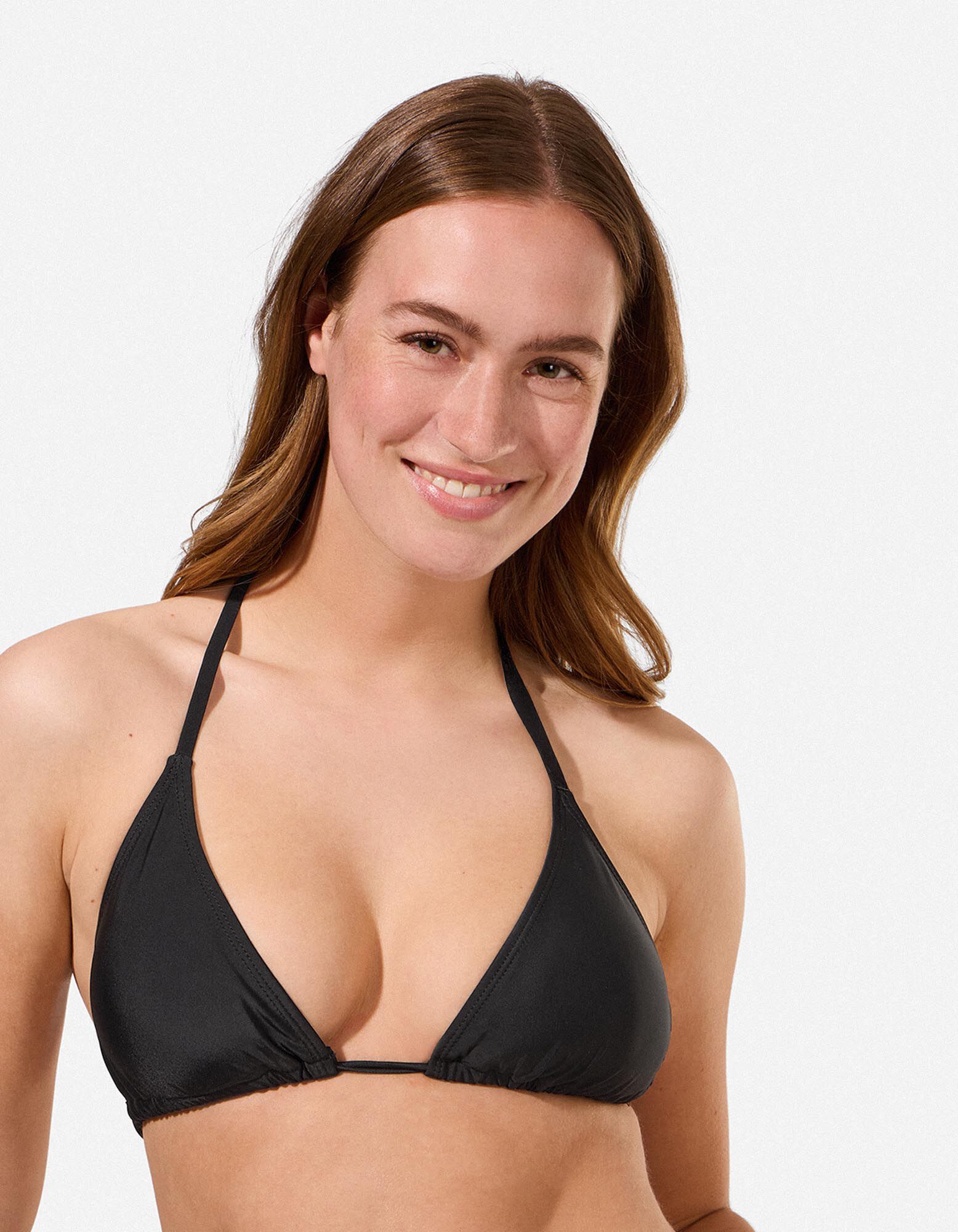 Haut de bikini - La&ccedil;age - noir