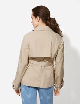 Trenčkot - Zmes bavlny - bezova