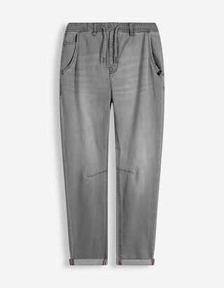 Jeans - Elastischer Bund - grau