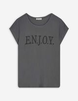 T-shirt - Borduursel - grijs