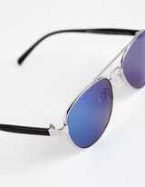 Pilotské okuliare - zrkadlový - strieborny