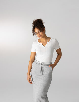 T-shirt - Teneur en viscose - blanc
