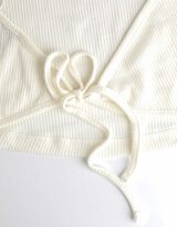 Top - Allacciatura al collo - bianco