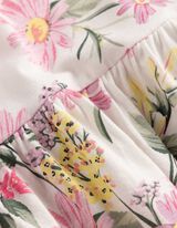 Jurk - Motief all-over - wit