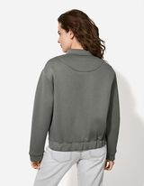 Sweatjacke - einfarbig - gr&uuml;n