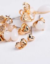 kolczyki - 3 szt. w opakowaniu - zloty