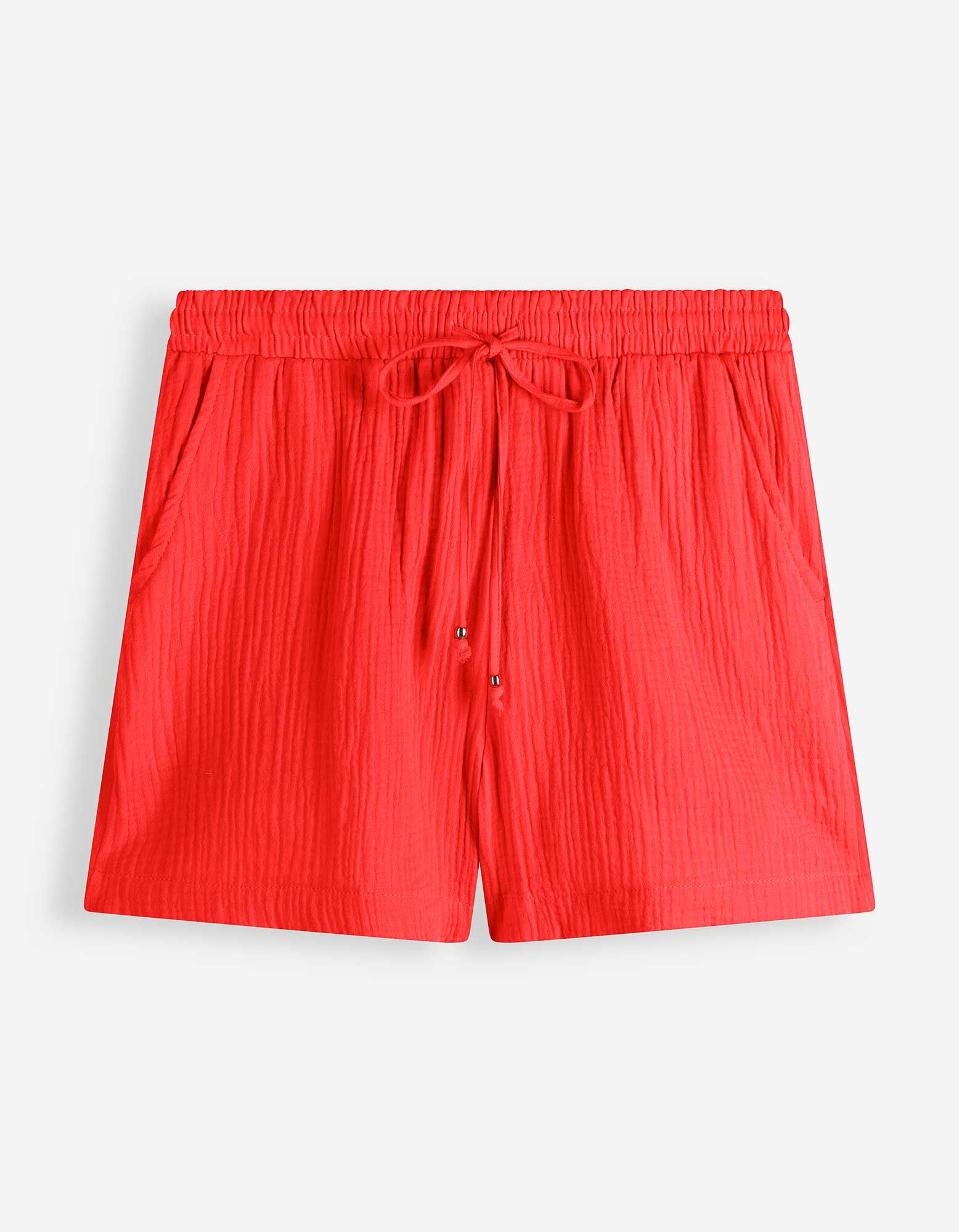Shorts - Musselin - rot