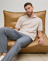 Poloshirt - einfarbig - beige