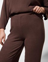 Hose - Plissee - braun