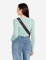 Popruh na tašku - Kombinácia vzorov - cierna