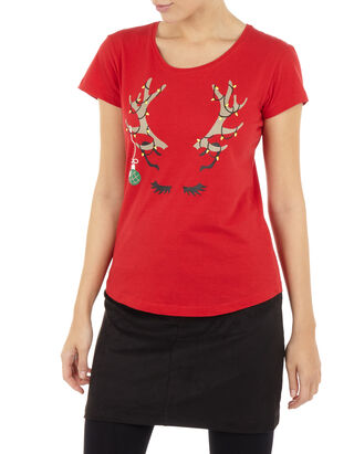 Damen T-Shirt mit Weihnachts-Print