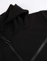 Sweatvest - Kap - zwart