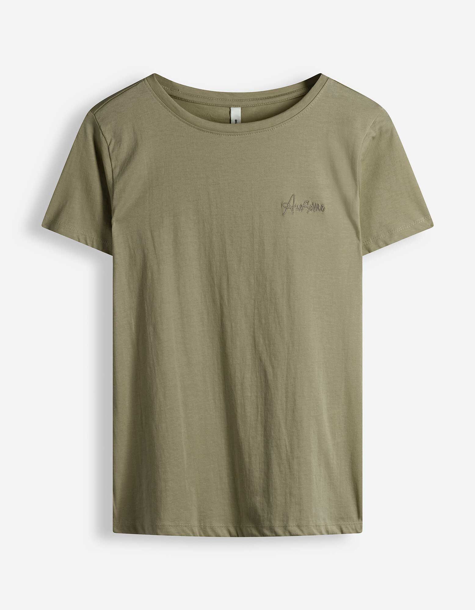 T-shirt - Borduursels - Lichtgroen