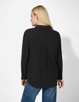 Bluse - einfarbig - schwarz