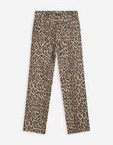Hose - Leopardenmuster - hellbraun