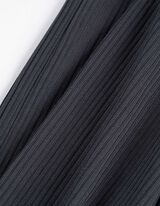 Pyjama Set aus Shirt und Hose - Gerippt - dunkelblau