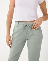 Kalhoty - Klasick&yacute; střih Regular Fit - Khaki zelen&aacute;