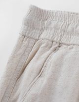 Hlače - Lanena me&scaron;anica - belo