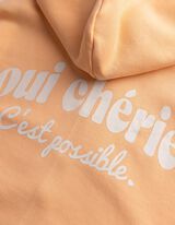 Propínací mikina - Potisk - oranzova