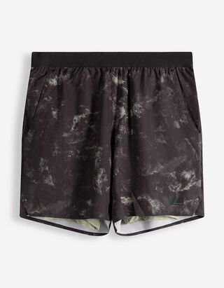 Shorts - Allover-Print - schwarz