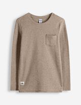 Longsleeve - Wafelstructuur - lichtbruin