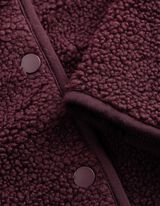 Sweatjacke - Teddyfell - Lila