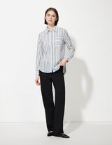 Blouse - Strepen - donkerblauw