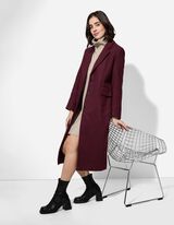 Mantel - Woll-Optik - dunkellila