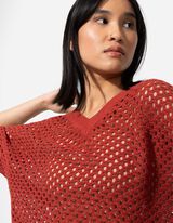 Trui - Vleermuismouwen - donkerrood