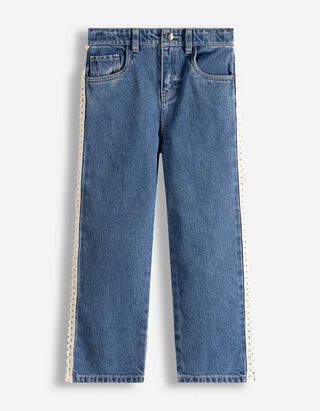 Jeans - Gehaakte kant - blauw