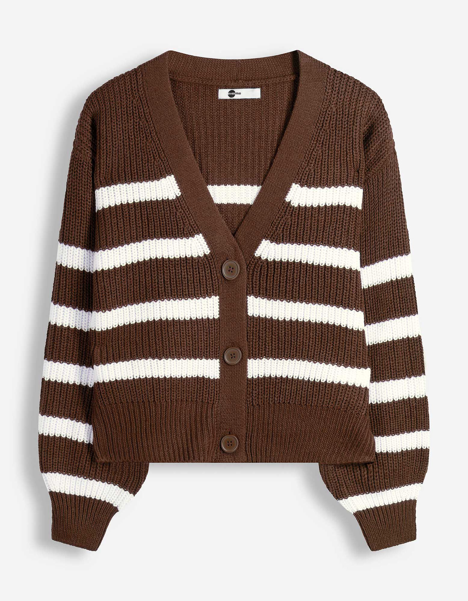 Gebreid vest - Breigoed - bruin