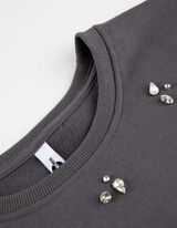 Felpa - Pietre decorative - grigio scuro
